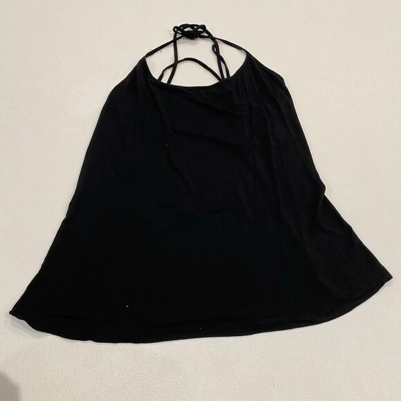 Fabletics Black Halter Tank Top XL | Strappy Back Athleisure Workout Top - Picture 1 of 4